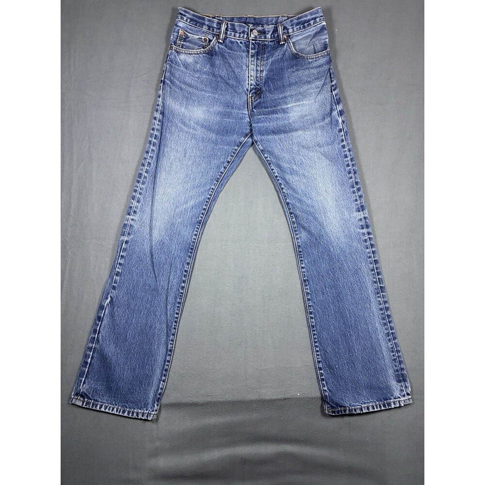 Levi’s 517 Vintage Y2K Distressed Boot Cut Jeans Blue Denim 34x34 Western Faded